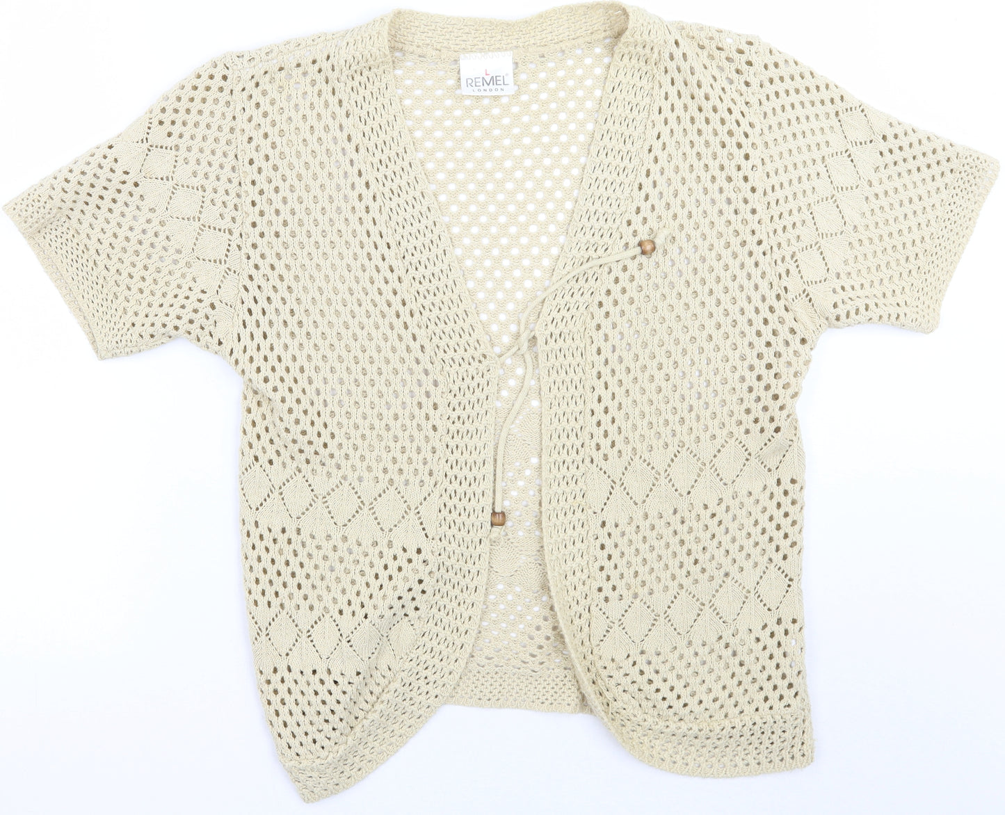 Remel Womens Beige   Cardigan Jumper Size L