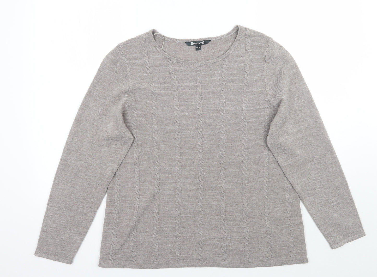 Bonnmarche Womens Grey   Pullover Jumper Size 16