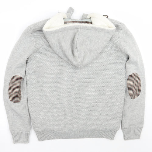 Blue Inc Mens Grey  Rayon Jacket Coat Size M