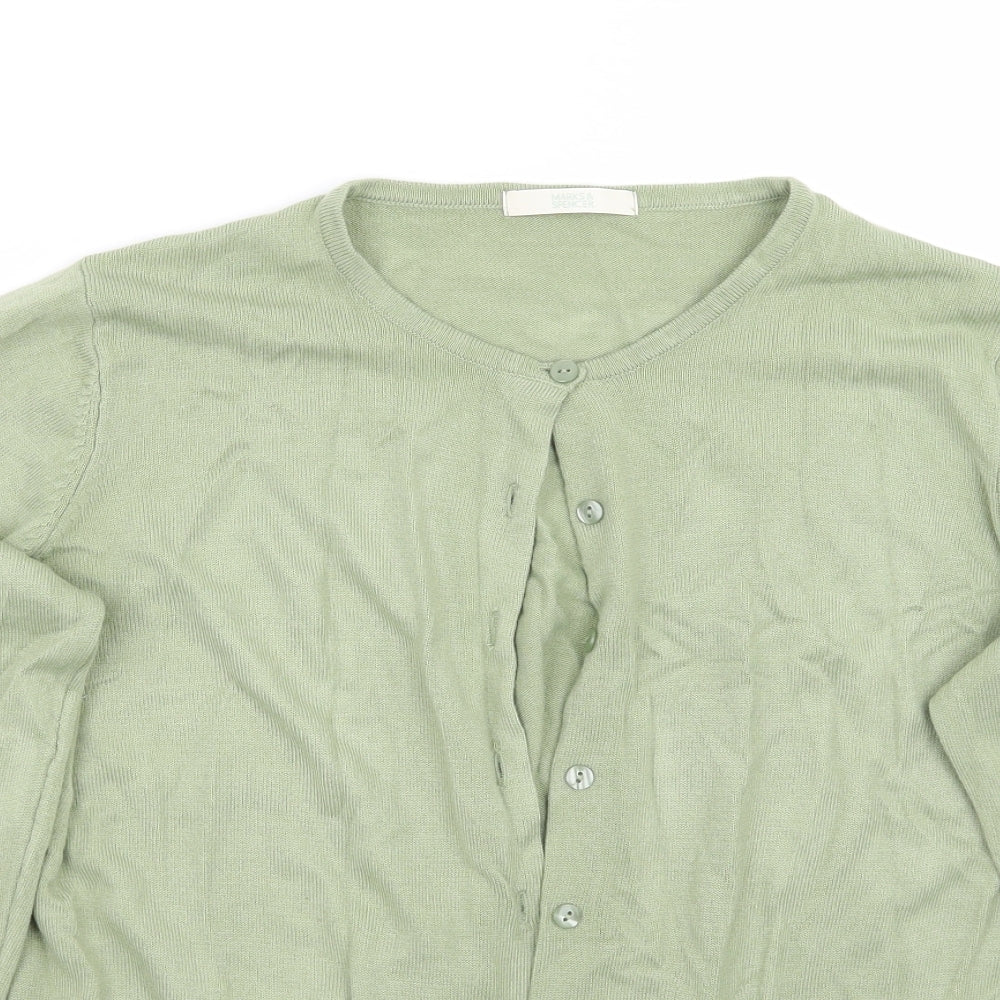 Marks and Spencer Womens Green   Cardigan Jumper Size 12
