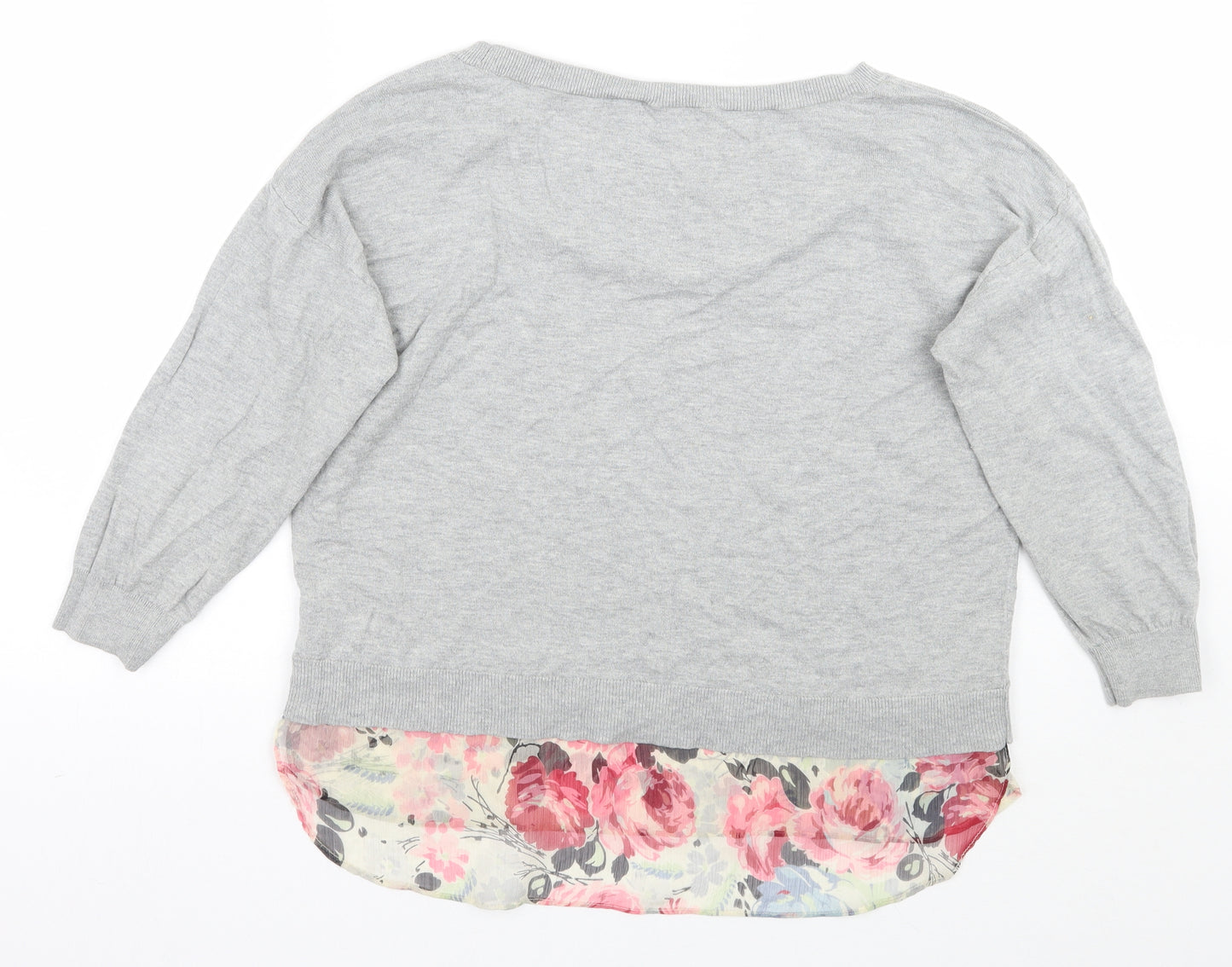 Ralph lauren  Womens Grey Floral  Pullover Jumper Size L