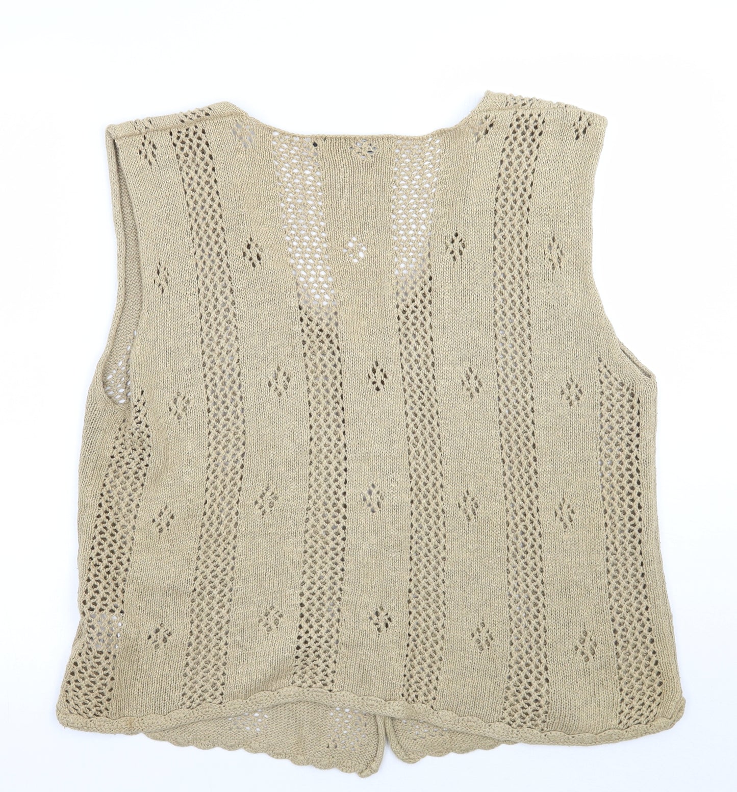 Cotton Traders Womens Beige   Cardigan Jumper Size 14