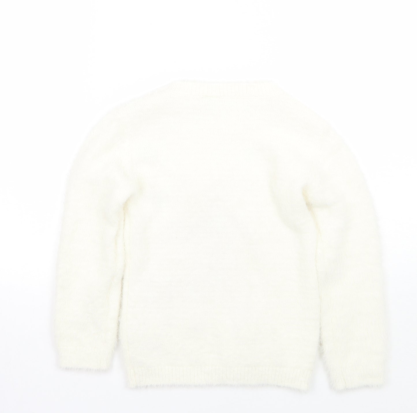 TU Girls White   Pullover Jumper Size 5-6 Years
