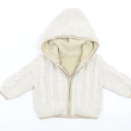 Mothercare Boys Beige   Jacket Coatigan Size 6-9 Months