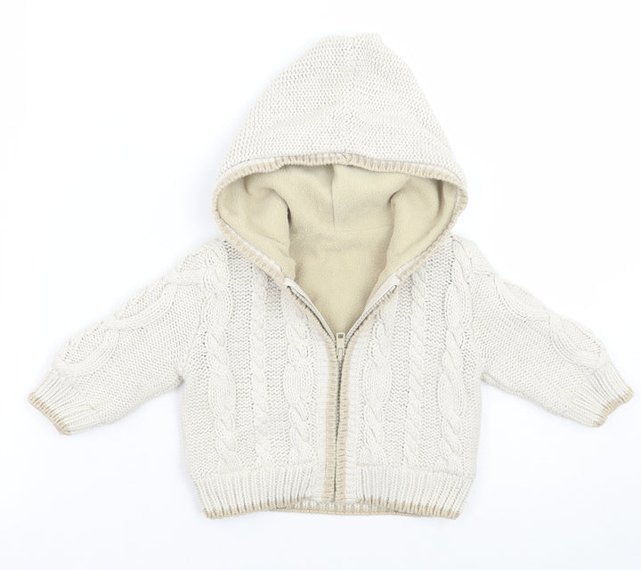 Mothercare Boys Beige   Jacket Coatigan Size 6-9 Months