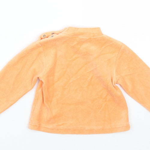 Yatsi Girls Orange Floral  Pullover Jumper Size 12-18 Months