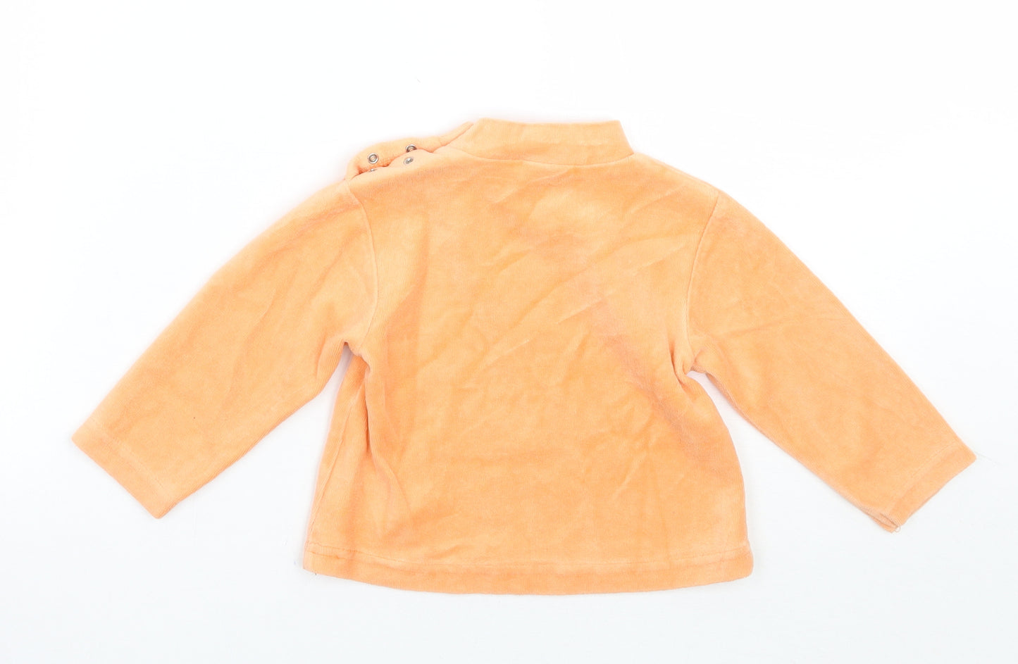 Yatsi Girls Orange Floral  Pullover Jumper Size 12-18 Months