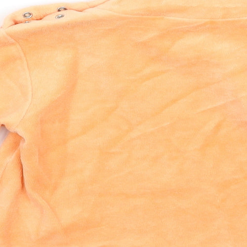 Yatsi Girls Orange Floral  Pullover Jumper Size 12-18 Months
