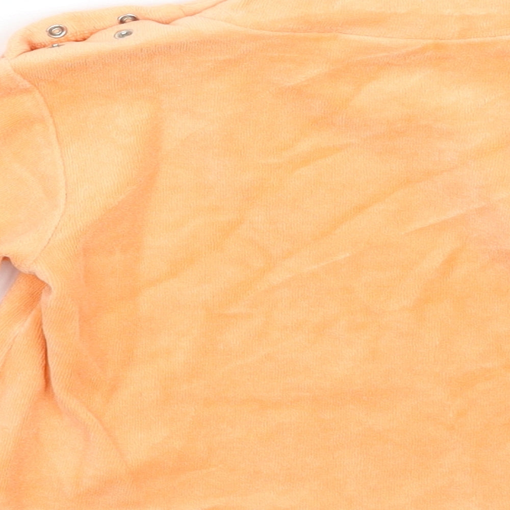 Yatsi Girls Orange Floral  Pullover Jumper Size 12-18 Months