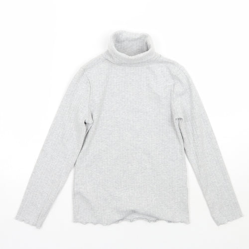 Marks and Spencer Girls Grey   Pullover Jumper Size 9-10 Years
