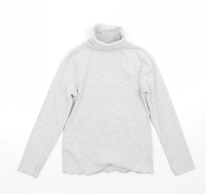 Marks and Spencer Girls Grey Pullover Jumper Size 9-10 Years