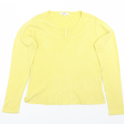 Klass Womens Yellow   Pullover Jumper Size M