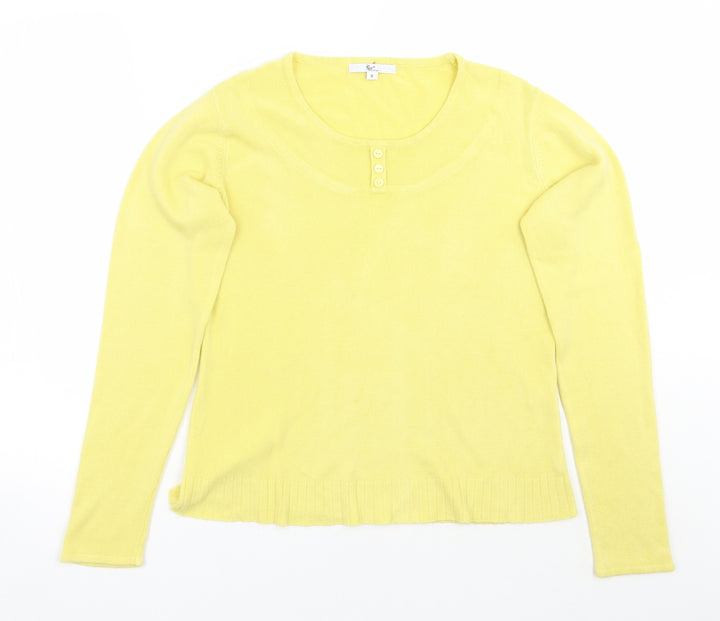 Klass Womens Yellow   Pullover Jumper Size M