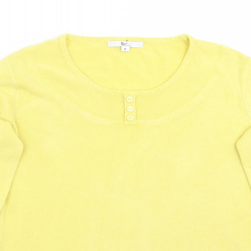 Klass Womens Yellow   Pullover Jumper Size M