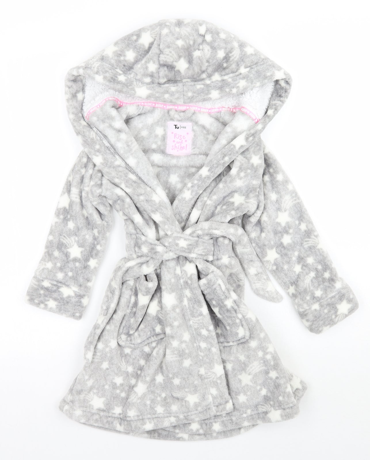TU Girls Grey Geometric  Top Gown Size 5-6 Years