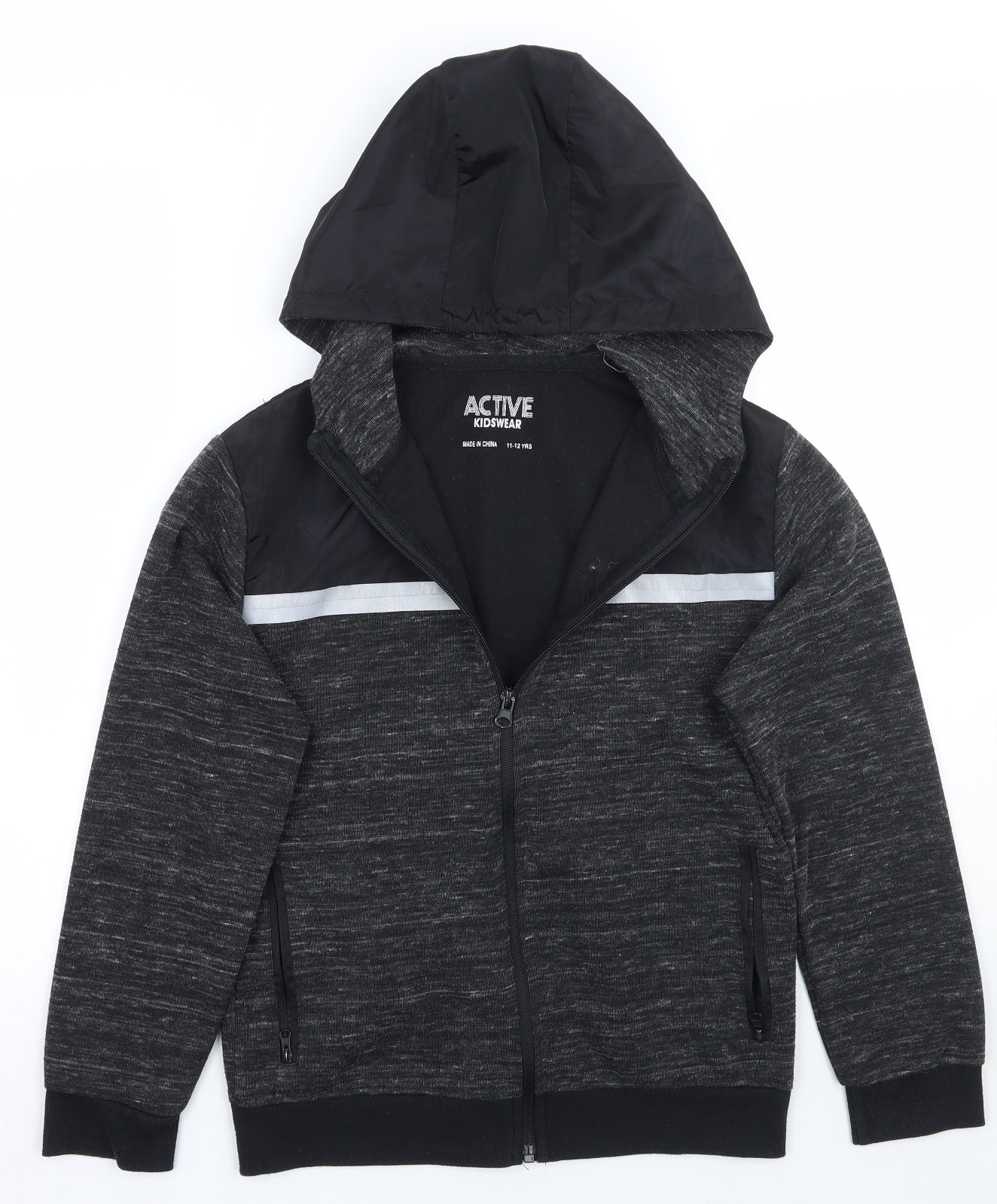 Active Boys Grey   Jacket Coat Size 11-12 Years