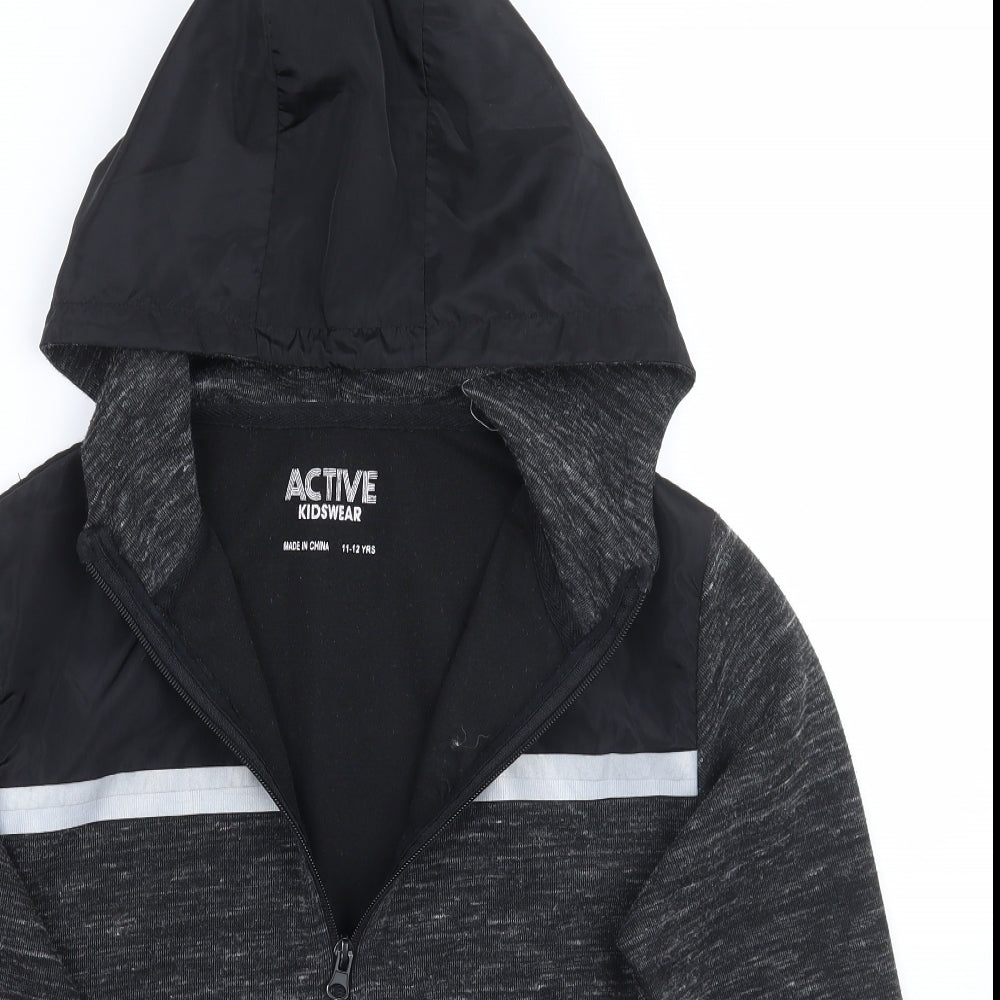 Active Boys Grey   Jacket Coat Size 11-12 Years