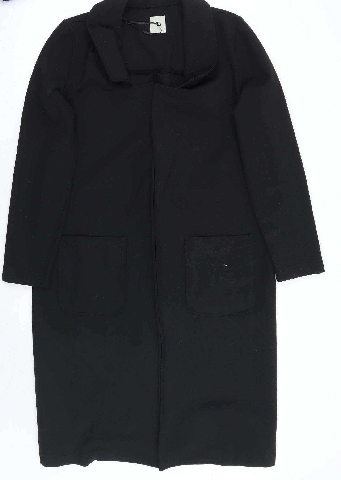 TU Womens Black   Jacket Coatigan Size 12