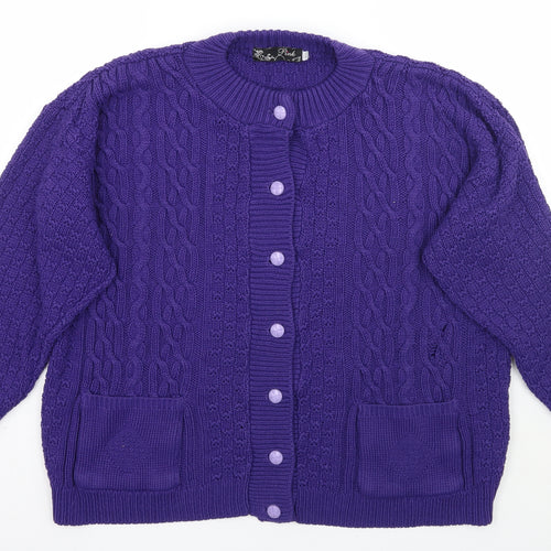 PINK Womens Purple   Cardigan Jumper Size M