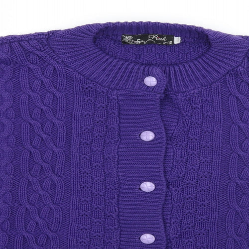 PINK Womens Purple   Cardigan Jumper Size M
