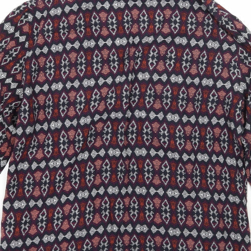 Newlook Womens Blue Geometric  Cardigan Jumper Size 10
