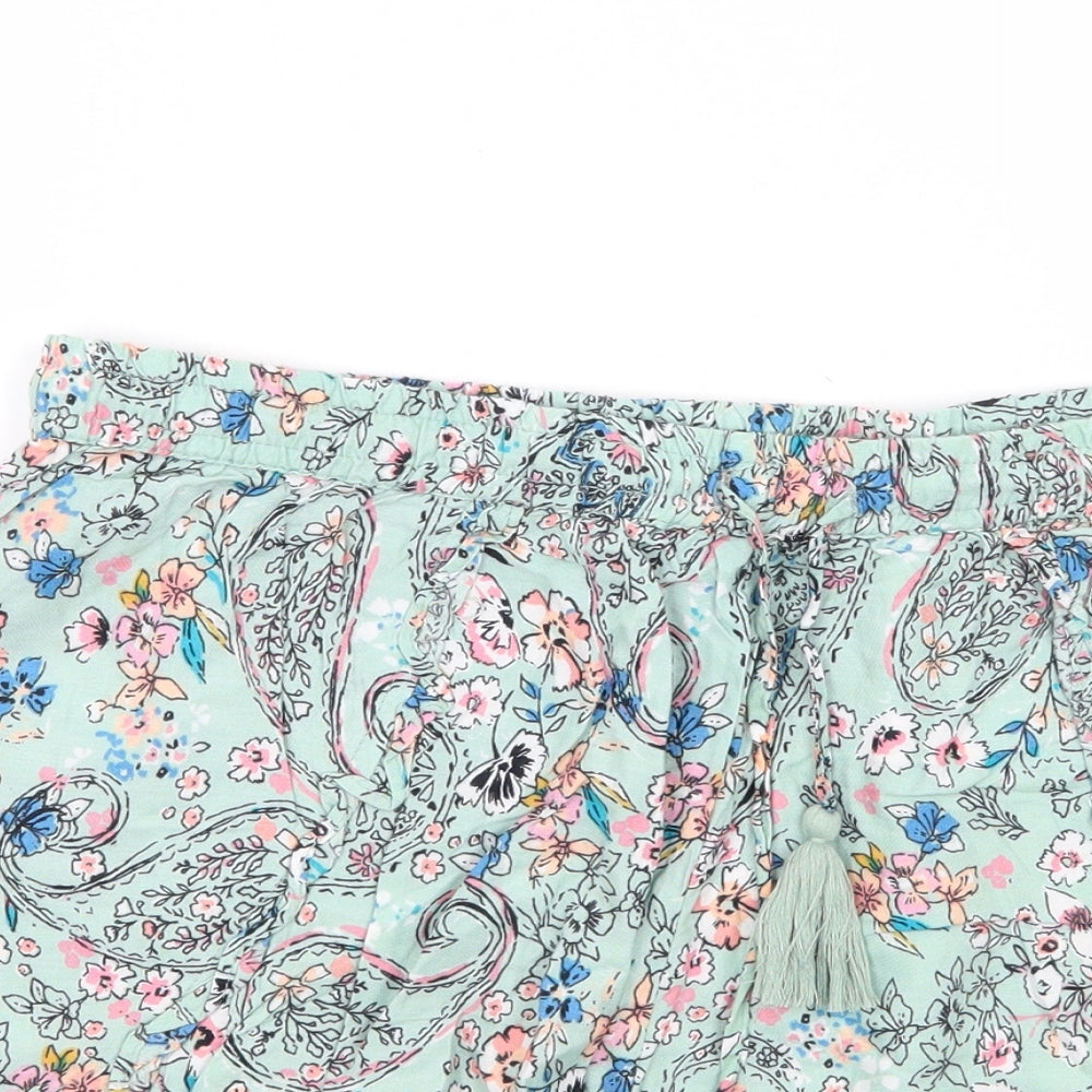 Primark Womens Green Floral  Bermuda Shorts Size 12
