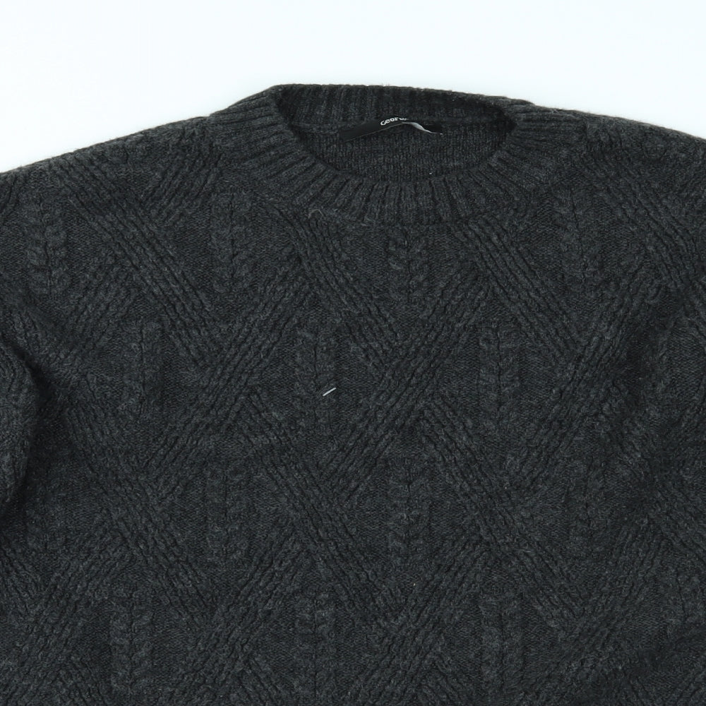 George Mens Grey   Pullover Jumper Size M