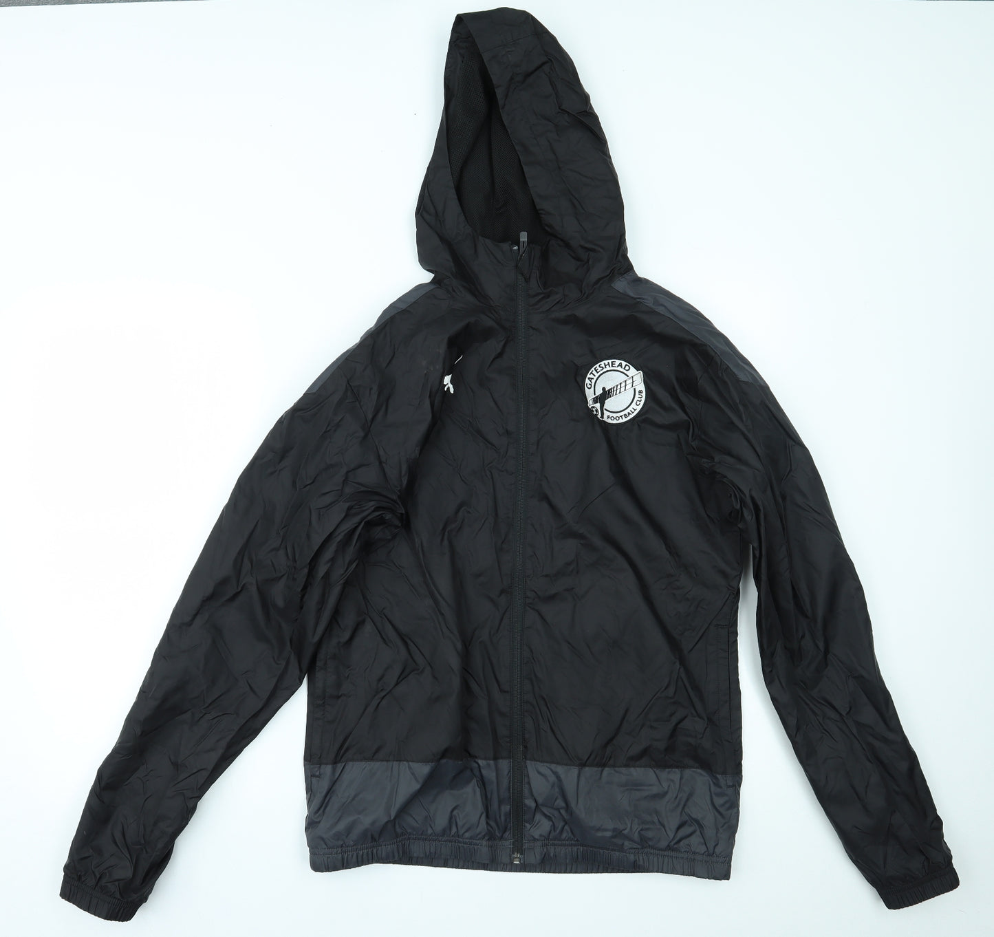 PUMA Mens Black   Windbreaker Coat Size M  - gateshead football club