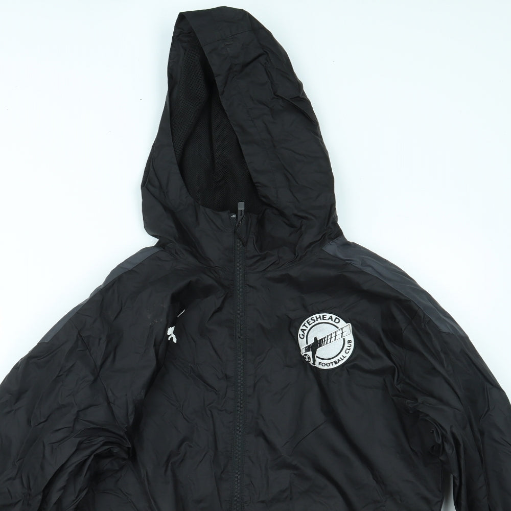 PUMA Mens Black   Windbreaker Coat Size M  - gateshead football club