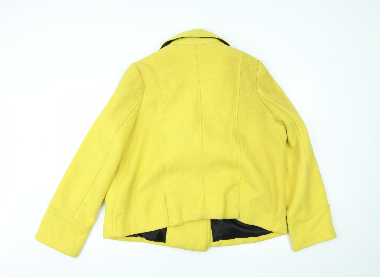 Papaya Womens Yellow   Overcoat Coat Size 20