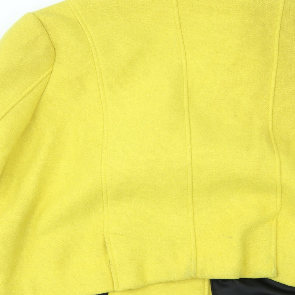 Papaya Womens Yellow   Overcoat Coat Size 20