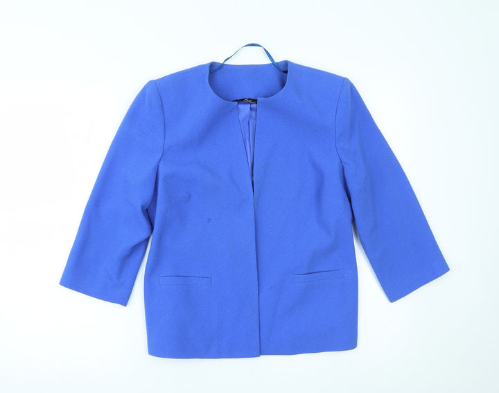 BM collection Womens Blue Jacket Blazer Size 10