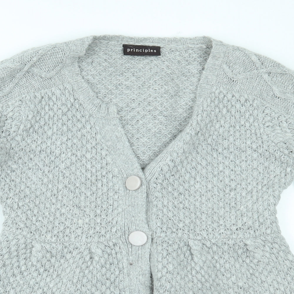Principles Womens Grey   Cardigan Jumper Size 12