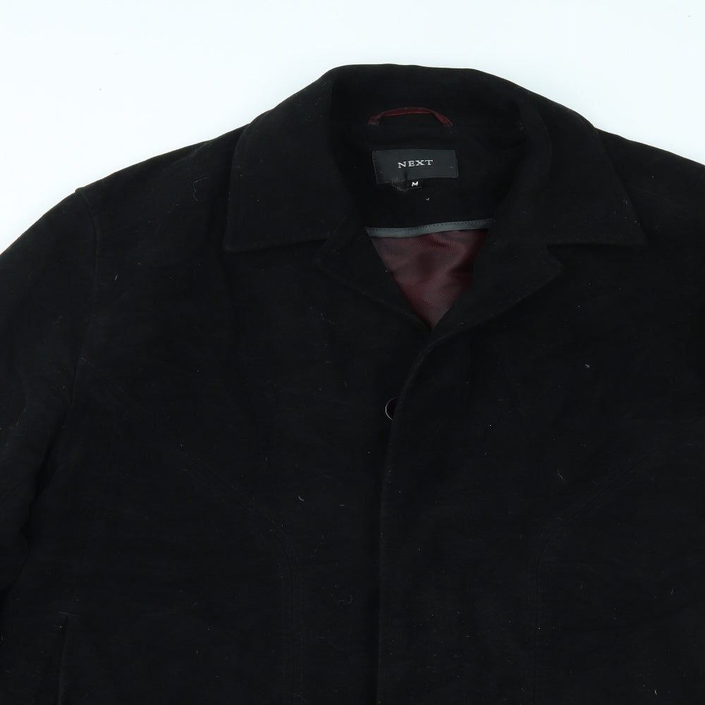 NEXT Mens Black   Overcoat Coat Size M