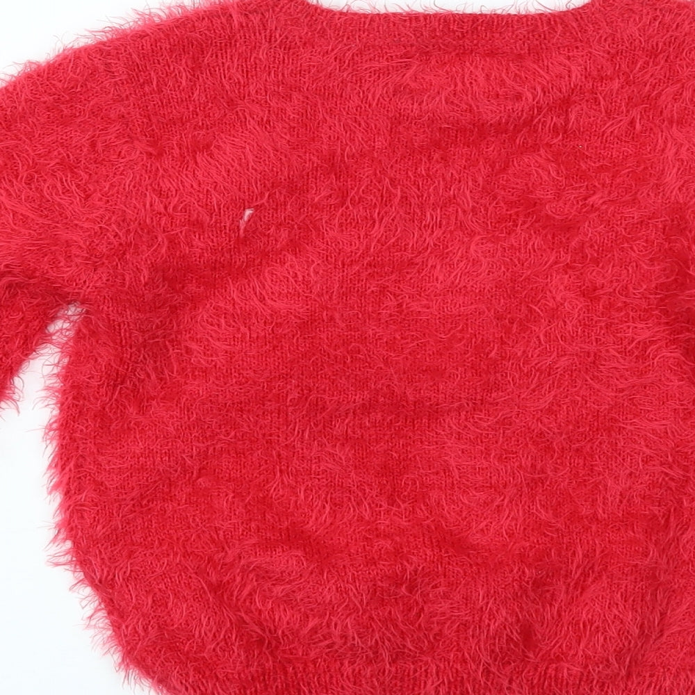 Primark Girls Red   Pullover Jumper Size 8-9 Years