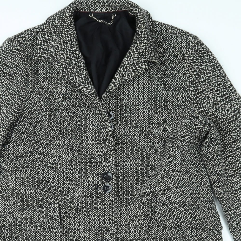 NEXT Womens Black   Overcoat Coat Size 12