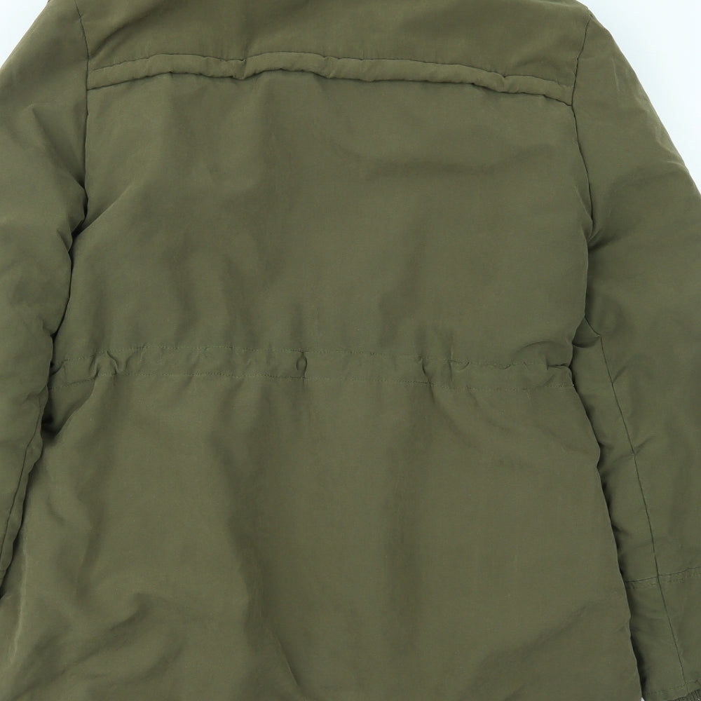 Brave Soul Womens Green   Parka Coat Size 14