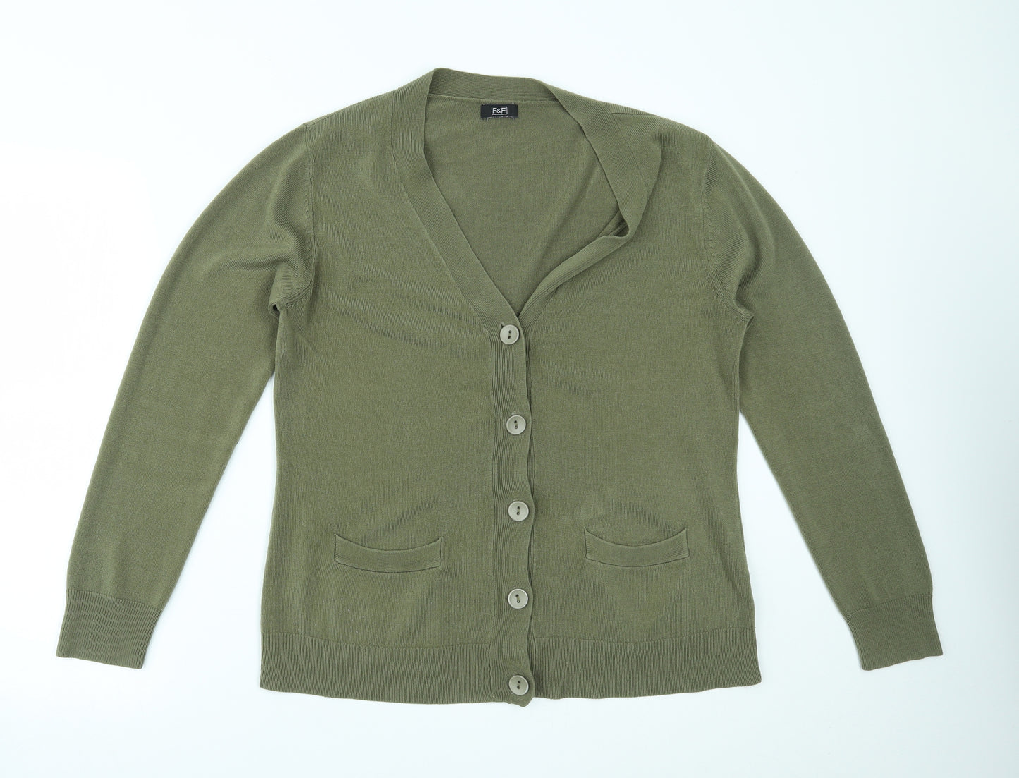 F&F Womens Green   Cardigan Jumper Size 14
