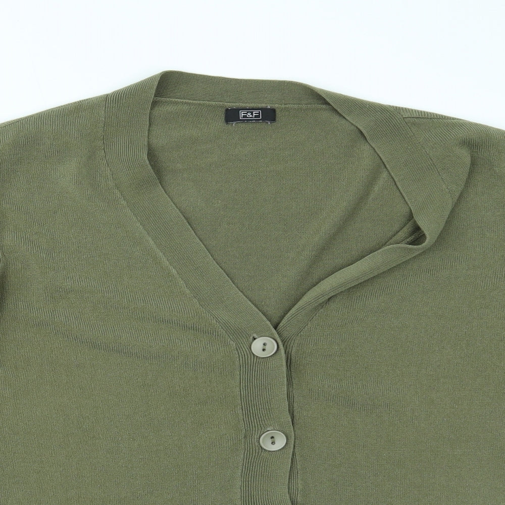 F&F Womens Green   Cardigan Jumper Size 14