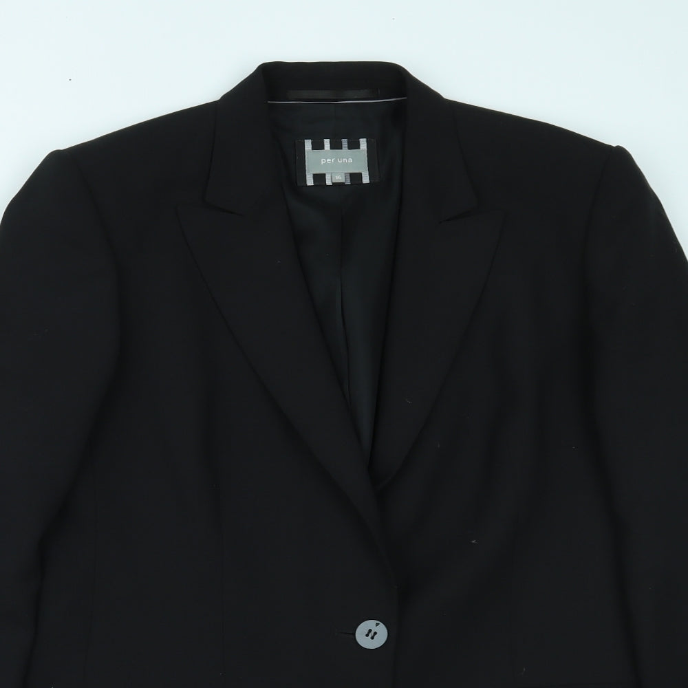 Per Una Womens Black   Jacket Blazer Size 16