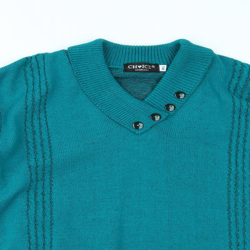 Choice Collection Womens Green   Basic Blouse Size M