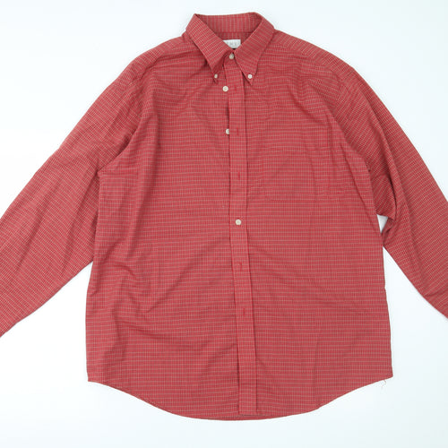 Items Mens Red Check   Button-Up Size L