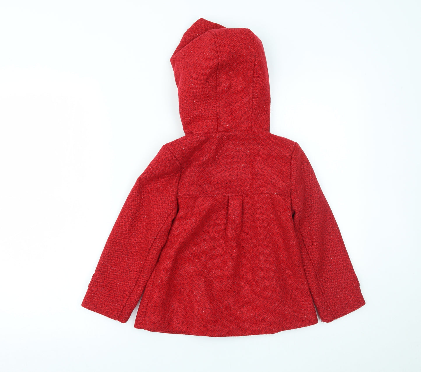 TU Girls Red   Overcoat Coat Size 3-4 Years