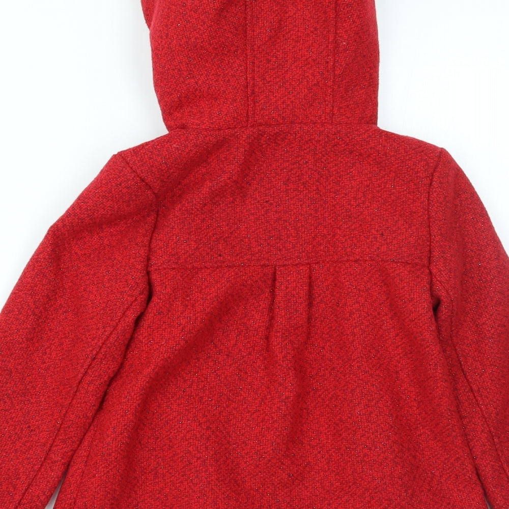 TU Girls Red   Overcoat Coat Size 3-4 Years