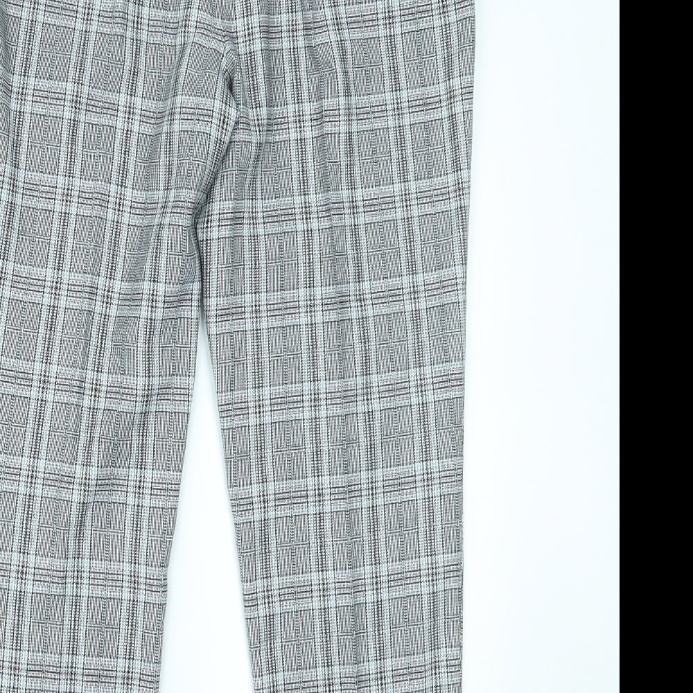 F&F Womens Grey Houndstooth  Trousers  Size 12 L26 in