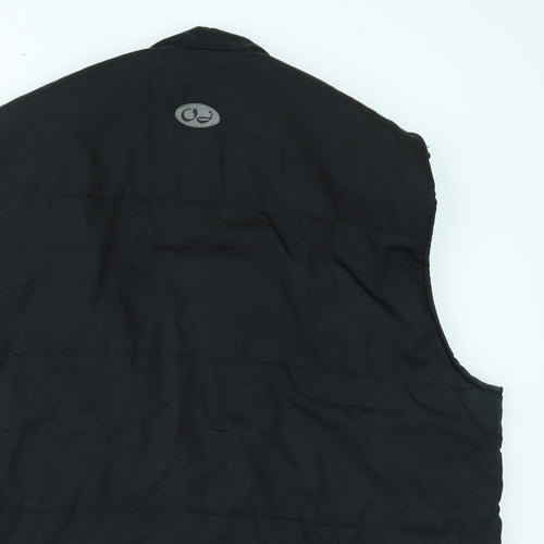 atmosfere metropolitane Mens Black   Gilet Coat Size 2XL