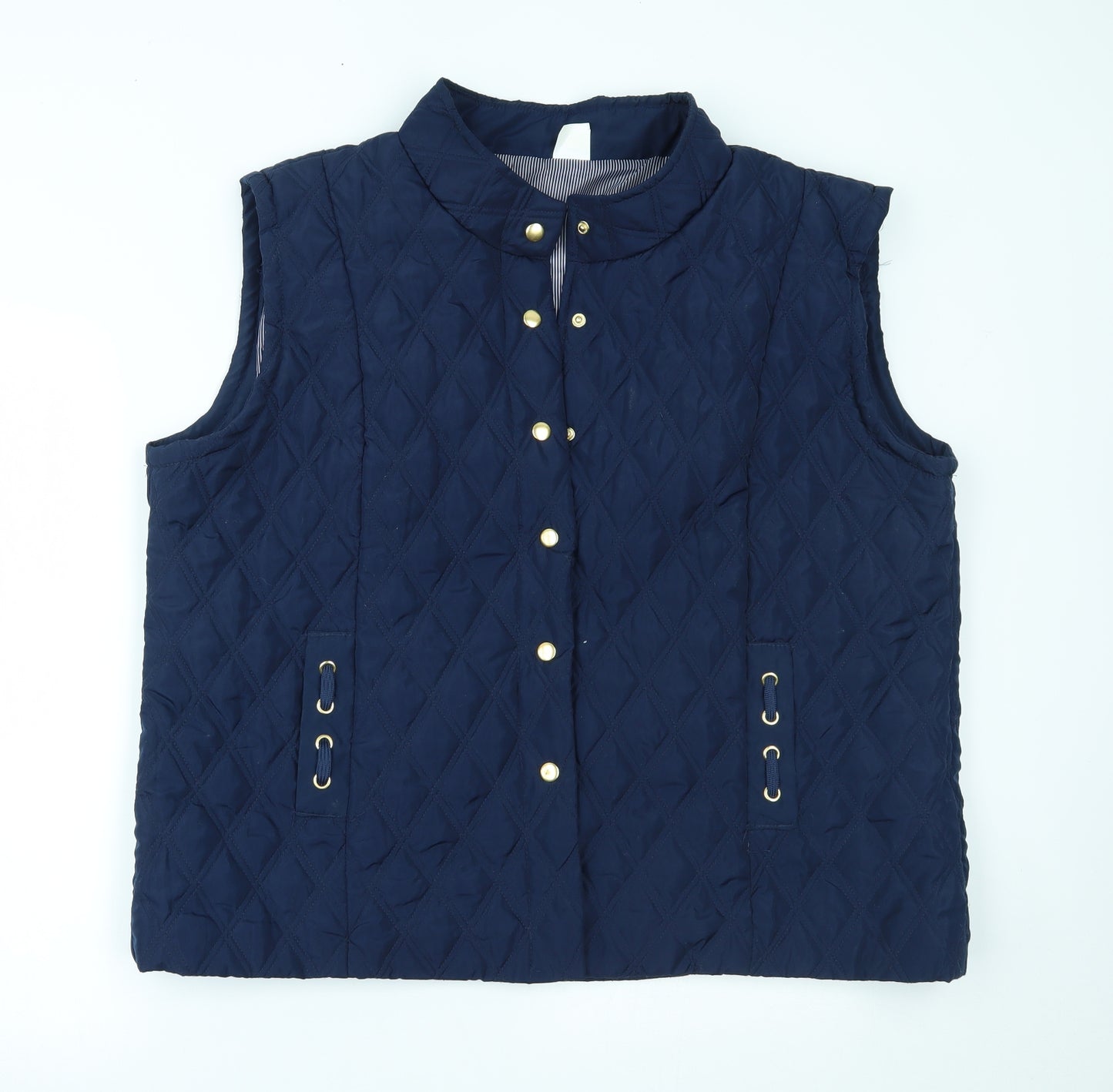 Gabriella Vicenga Womens Blue   Gilet Coat Size 24