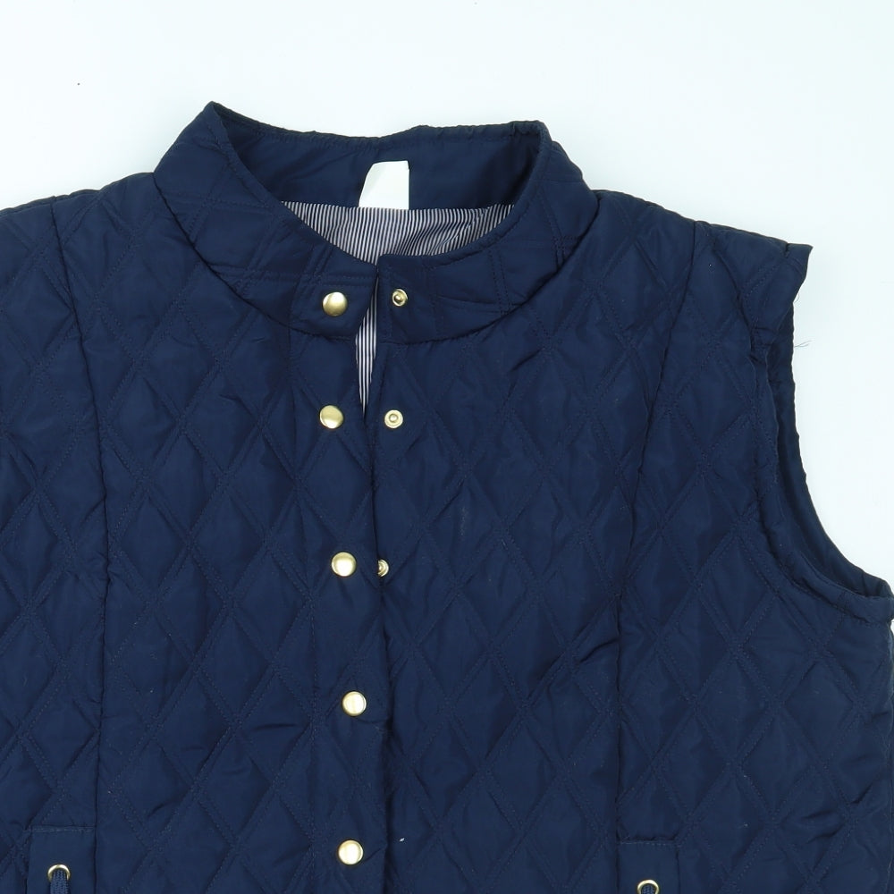 Gabriella Vicenga Womens Blue   Gilet Coat Size 24