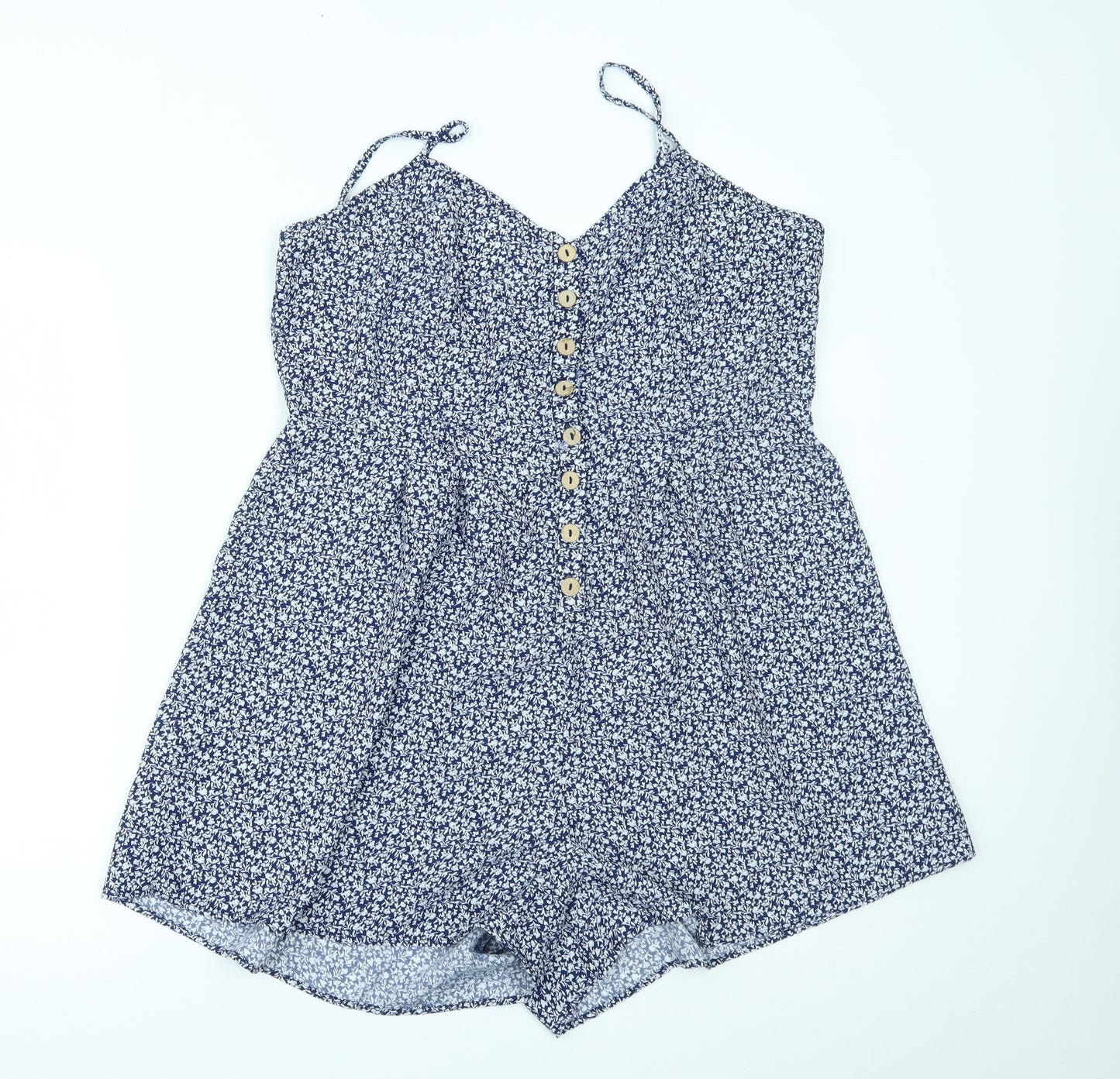 SheIn Womens Blue Fair Isle  Romper One-Piece Size XL