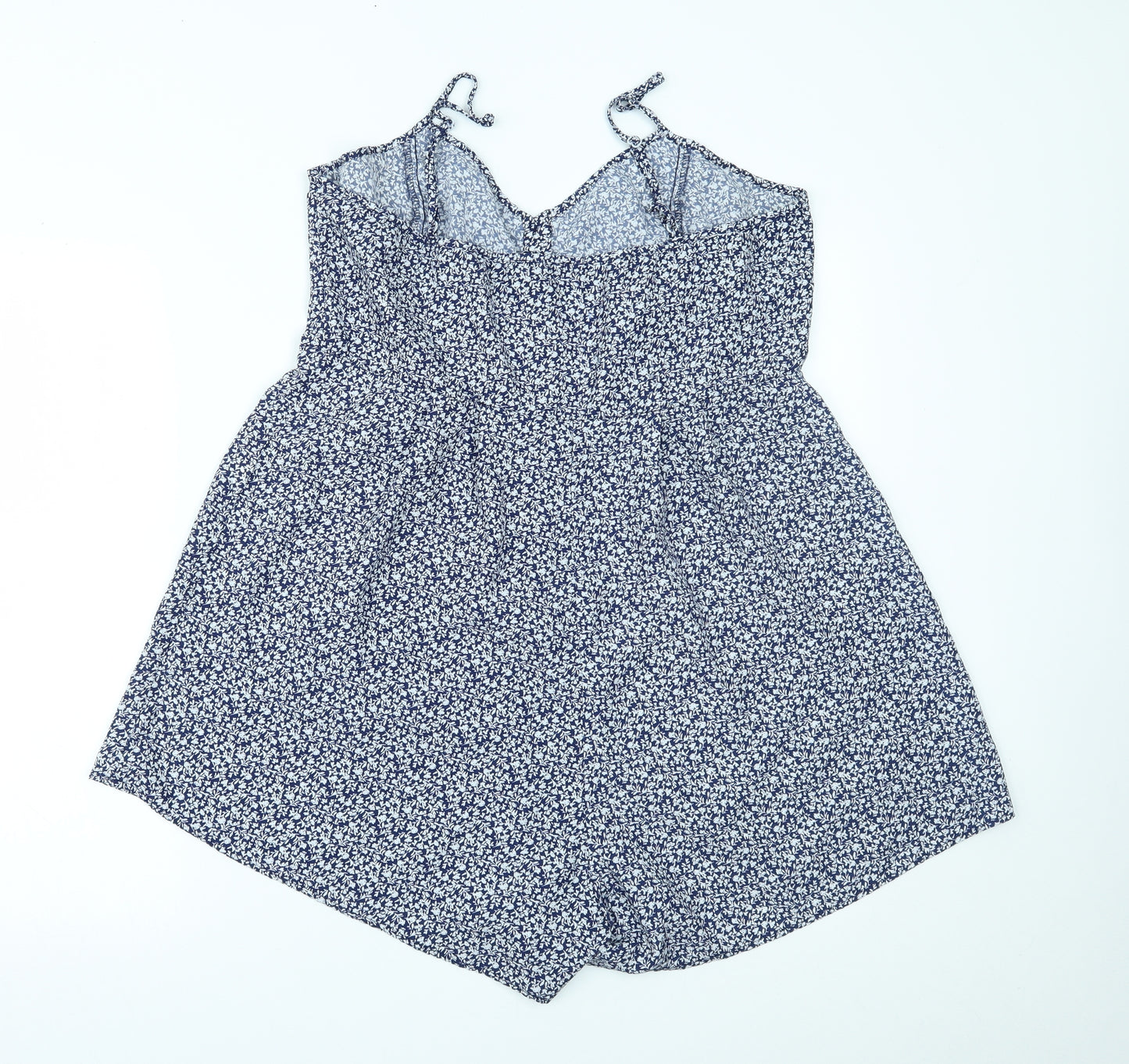 SheIn Womens Blue Fair Isle  Romper One-Piece Size XL